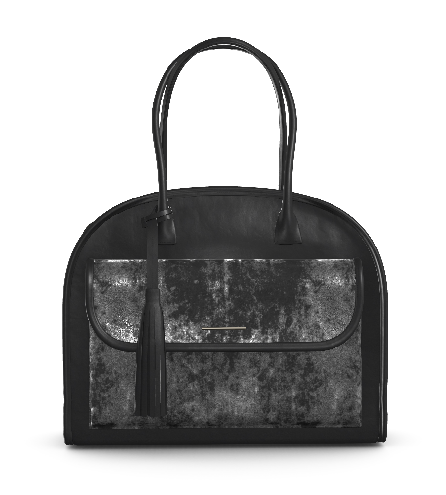 Black/Distressed Metallic Black