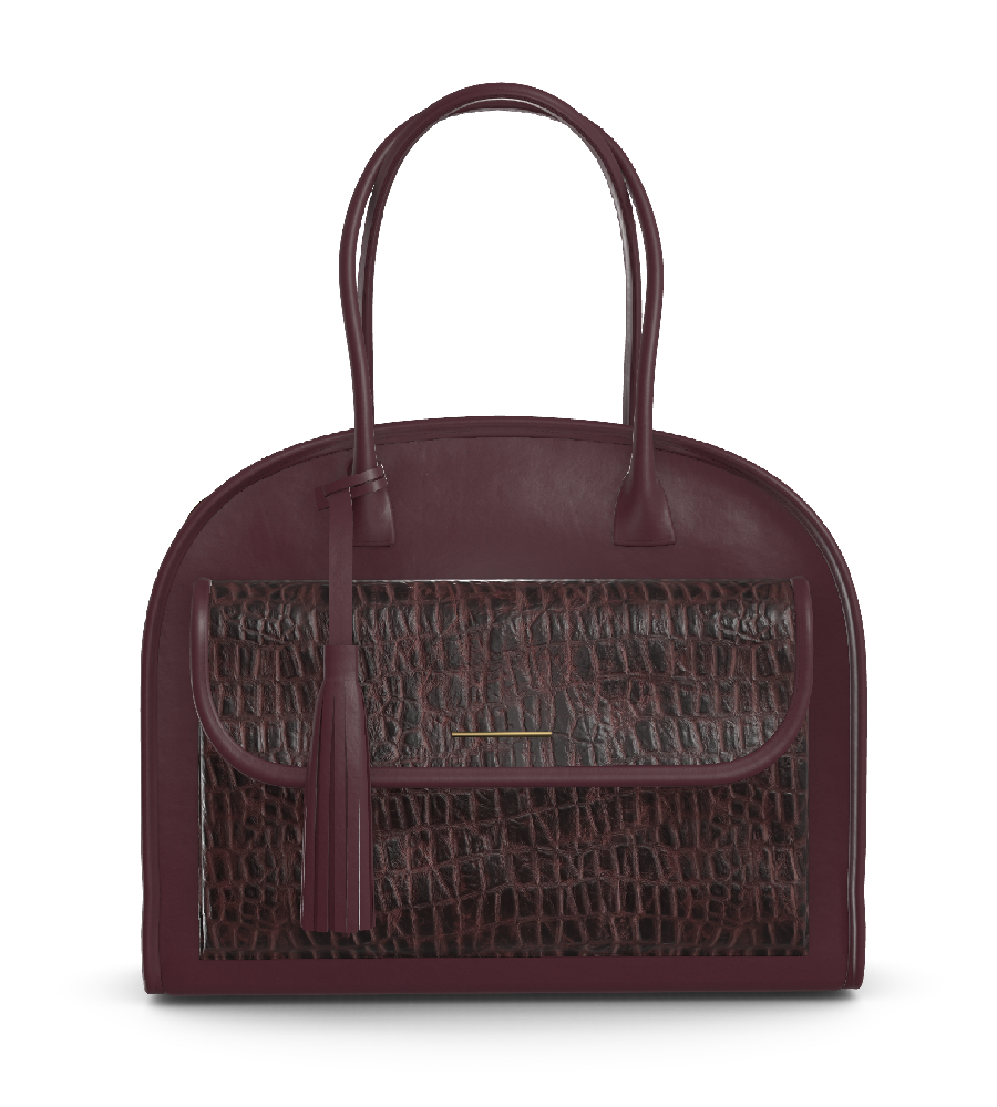 Oxblood/Croco Burgundy