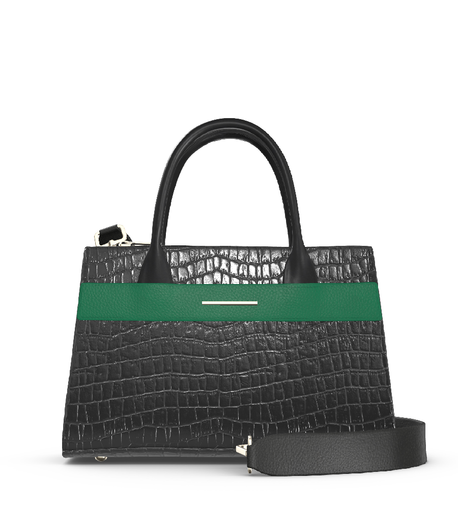 Croco Black/Emerald
