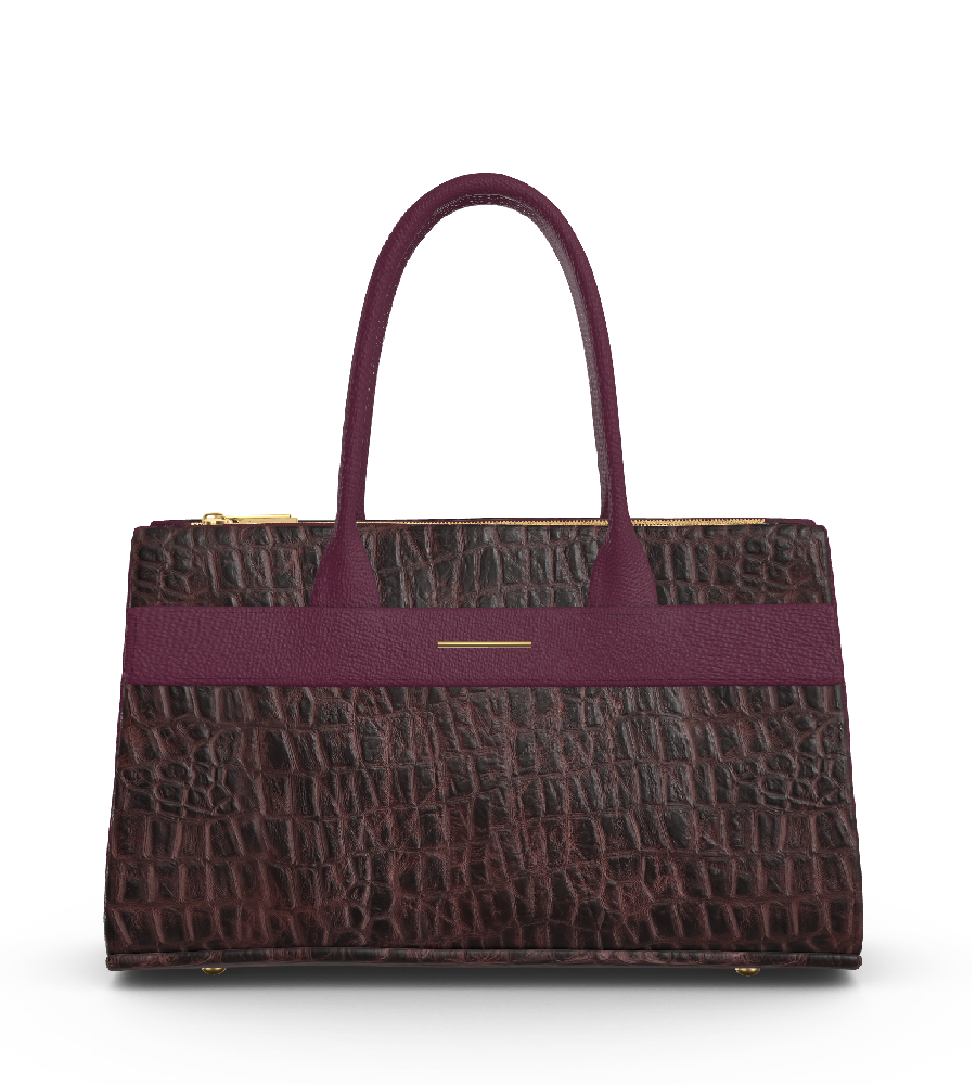 Croco Burgundy/Plum