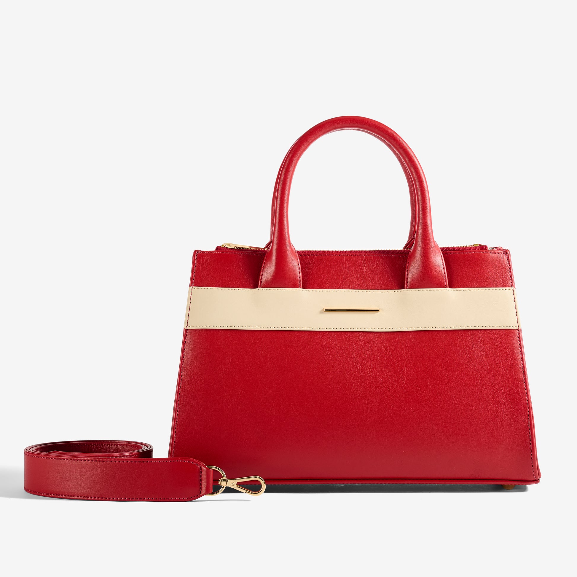 Courante Large Carryall in Cayenne Red Ecru Front