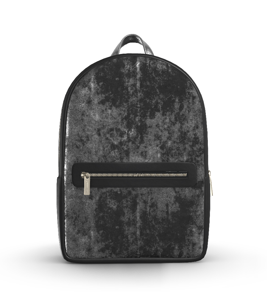 Distressed Metallic Black/Black