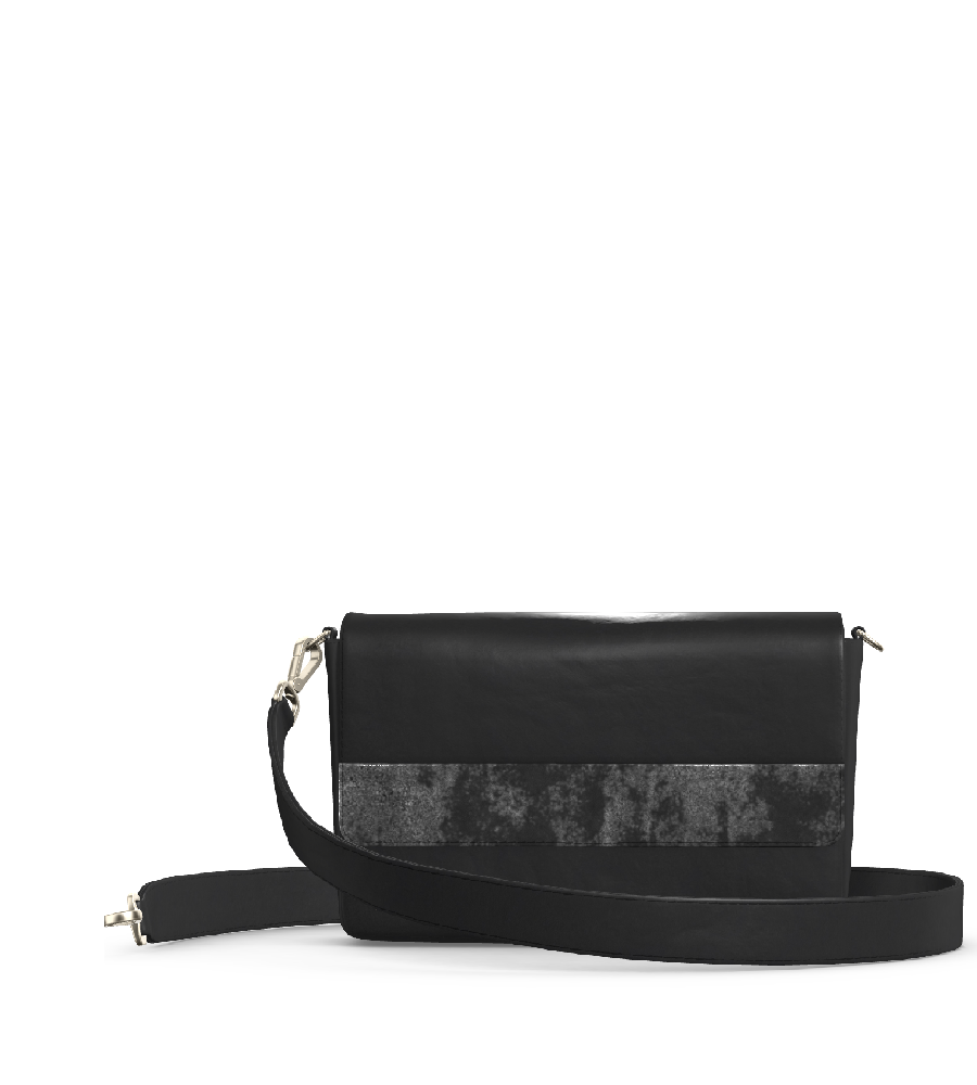 Black/Distressed Metallic Black