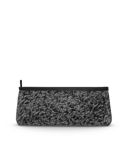 Metallic Silver Leaf/Black