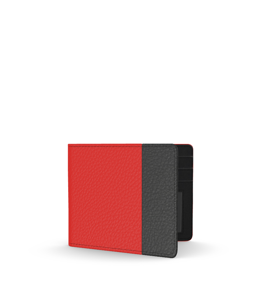 Solo Colorblock Wallet | Leather Billfold Wallet, Alluring Cayman/Black | Laudi Vidni