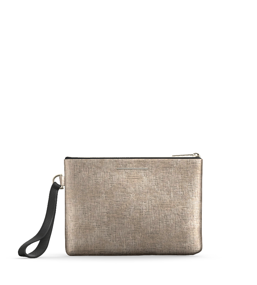 Metallic Etched Ecru/Ecru