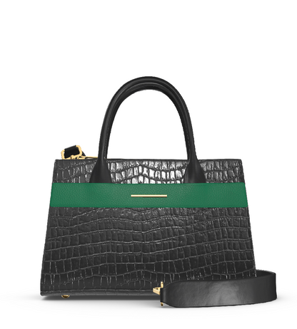 Croco Black/Emerald