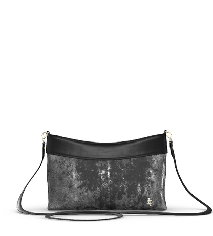 Distressed Metallic Black/Black