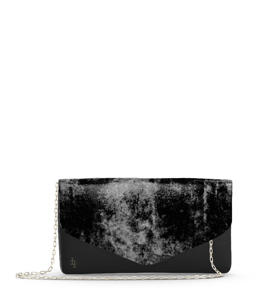 Distressed Metallic Black/Black