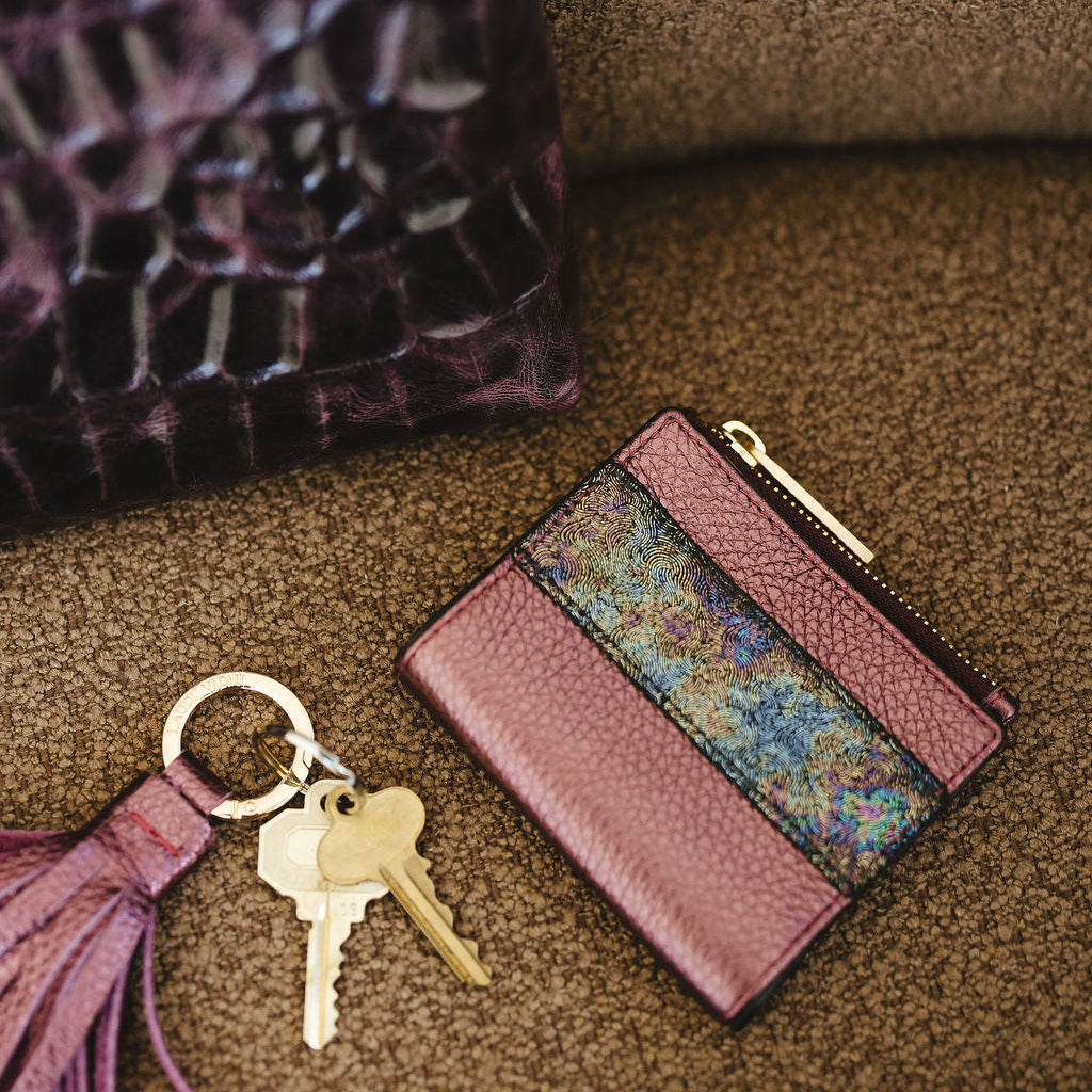 Mezzo Small Wallet Metallic Plum/Iridescent