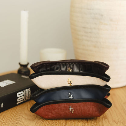 Tenor Valet Key Tray Stacked in Multiple Leathers