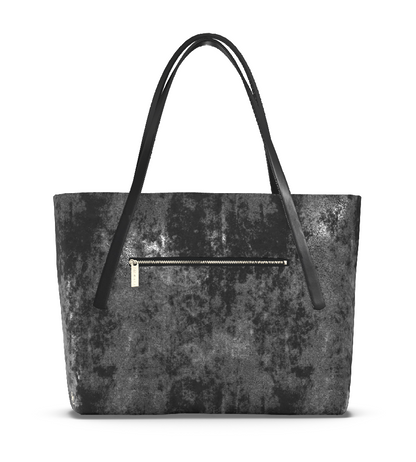 Distressed Metallic Black/Black