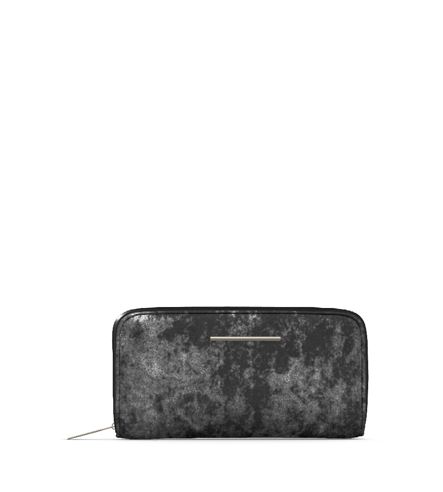 Distressed Metallic Black/Black